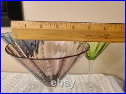 Vintage Pescara White Dots Glass Martini Crystal Glassware