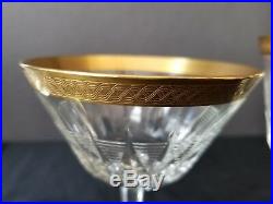 Vintage Pre-Owned CZECH Crystal Gold Rimmed Stemware Set of 36 Pieces PERFECT