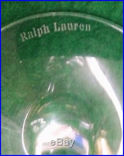 Vintage Ralph Lauren Edward Gold champagne flute 9 tall 24k gold trim SET 10