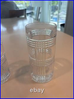 Vintage Ralph Lauren Glen Plaid Crystal Highball Glassware Set of 2 Replacements