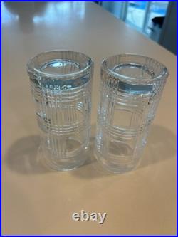 Vintage Ralph Lauren Glen Plaid Crystal Highball Glassware Set of 2 Replacements