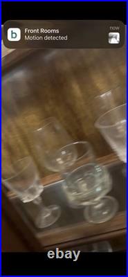 Vintage/Retro Clear Crystal Set Etched Floral, Wine & Cocktail, 10 oz