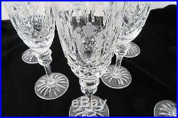 Vintage Rogaska Gallia Wine Water Glass Goblet Lead Crystal Fluted Set of 8