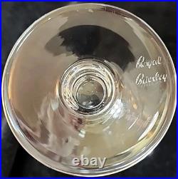 Vintage Royal Brierley Honeysuckle Wine/Sherry Glasses-Set of 6 5.5 Tall EC