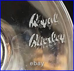 Vintage Royal Brierley Honeysuckle Wine/Sherry Glasses-Set of 6 5.5 Tall EC