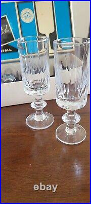 Vintage Scherberg L. T. D Krystall Fluttini-Genuine Crystal Flute Glass Set (D)