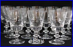 Vintage Set 12 Val St. Lambert Crystal Glass Water Large State Plain Goblets