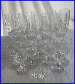 Vintage Set 18 Schott Zwiesel Tango Flamenco Champagne Cordial Crystal Glasses