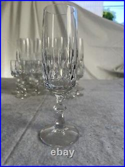 Vintage Set 18 Schott Zwiesel Tango Flamenco Champagne Cordial Crystal Glasses