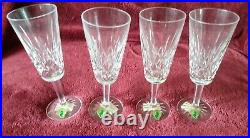 Vintage Set (4) Waterford Crystal Lismore Flute Champagne NWT Ireland