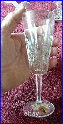 Vintage Set (4) Waterford Crystal Lismore Flute Champagne NWT Ireland