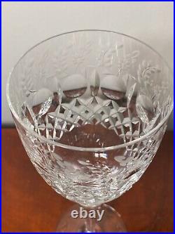 Vintage Set 5 GALLIA by ROGASKA Large 9.25 Crystal Water Goblets/Wine Glasses