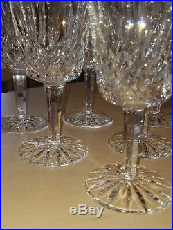 Vintage Set 6 Waterford Crystal LISMORE 6-7/8 Water Goblets 6 7/8, Never Used