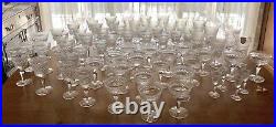 Vintage Set Lot 66 Royal Doulton CARLYLE Crystal RARE England GLASSES Stemware