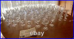Vintage Set Lot 66 Royal Doulton CARLYLE Crystal RARE England GLASSES Stemware