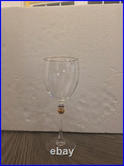 Vintage Set Of 20 Cristal D'Arques-Durand Cortina Gold 8 Wafer Wine Glasses
