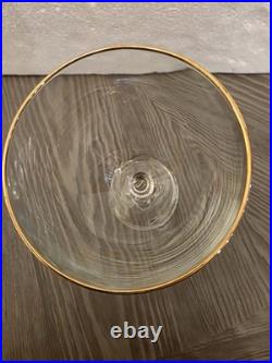 Vintage Set Of 20 Cristal D'Arques-Durand Cortina Gold 8 Wafer Wine Glasses