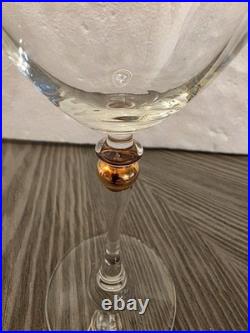 Vintage Set Of 20 Cristal D'Arques-Durand Cortina Gold 8 Wafer Wine Glasses