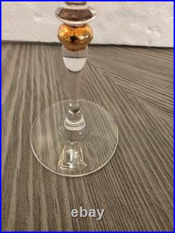 Vintage Set Of 20 Cristal D'Arques-Durand Cortina Gold 8 Wafer Wine Glasses