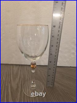 Vintage Set Of 20 Cristal D'Arques-Durand Cortina Gold 8 Wafer Wine Glasses