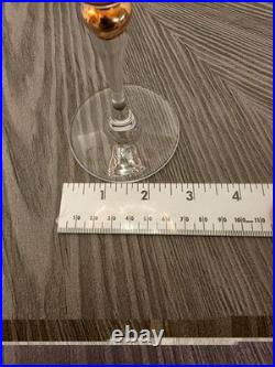 Vintage Set Of 20 Cristal D'Arques-Durand Cortina Gold 8 Wafer Wine Glasses