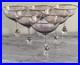 Vintage Set Of 6 Jozef Stanik Crystal Gold Ball Stem Wine Glasses Czech