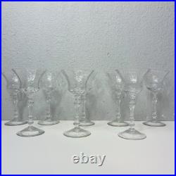 Vintage Set Of 8 Cambridge Style Rock Crystal Champagne Tall Sherbet Glasses Vintage Set Of 8 Cambridge Style Rock Crystal Champagne Tall Sherbet Glasses