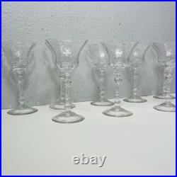 Vintage Set Of 8 Cambridge Style Rock Crystal Champagne Tall Sherbet Glasses Vintage Set Of 8 Cambridge Style Rock Crystal Champagne Tall Sherbet Glasses