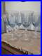 Vintage Set Of 8 Fostoria Navarre Blue Crystal Water Goblets