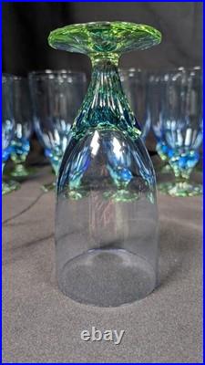 Vintage Set of 12 Bahia iced tea water goblets crafted by Bormioli Rocco Italy