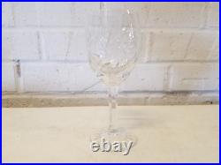 Vintage Set of 12 Crystal Cut Glass Water Glasses with Star Decorations