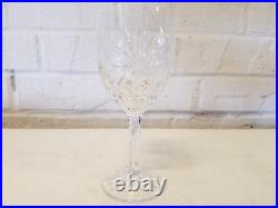 Vintage Set of 12 Crystal Cut Glass Water Glasses with Star Decorations