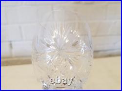 Vintage Set of 12 Crystal Cut Glass Water Glasses with Star Decorations
