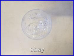 Vintage Set of 12 Crystal Cut Glass Water Glasses with Star Decorations