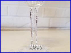 Vintage Set of 12 Crystal Cut Glass Water Glasses with Star Decorations