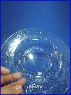 Vintage Set of 12 Libbey Cut Glass Crystal 9 Plates Bowls (Signed on Bottom)
