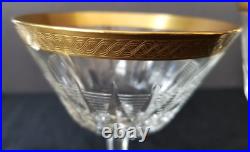 Vintage Set of 18 Czech Crystal Stemware 6 water 6 wine 6 champagne 24K trim