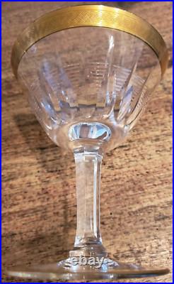 Vintage Set of 18 Czech Crystal Stemware 6 water 6 wine 6 champagne 24K trim