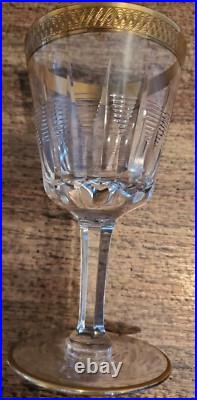 Vintage Set of 18 Czech Crystal Stemware 6 water 6 wine 6 champagne 24K trim