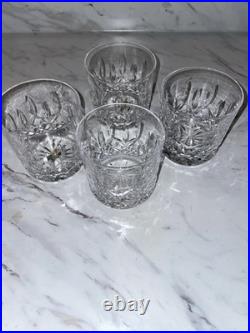 Vintage Set of 4 WATERFORD CRYSTAL Lismore 8 oz. Old Fashioned Tumblers