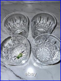 Vintage Set of 4 WATERFORD CRYSTAL Lismore 8 oz. Old Fashioned Tumblers