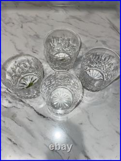 Vintage Set of 4 WATERFORD CRYSTAL Lismore 8 oz. Old Fashioned Tumblers