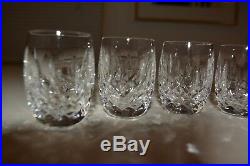 Vintage Set of 4 signed WATERFORD Fine Crystal Shot Glasses Lismore Pattern