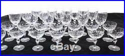 Vintage Set of 41 Cut Crystal Stemware Glasses by Stuart England Glassware