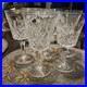 Vintage- Set of 5 Lismore Waterford Cut Crystal Water Goblets, 8 oz, 6 7/8