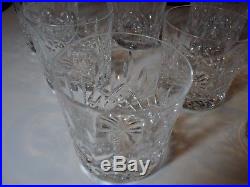 Vintage Signed WATERFORD Irish Crystal LISMORE Old Fashioned Earlier Mark SET/9