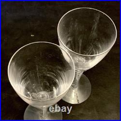 Vintage Stuart Crystal Ariel Air Twist Wine Champagne Glasses Set 7 England