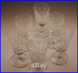 Vintage Thomas Webb Cut Crystal Set Of 6 Cordials, Goblets, Marked
