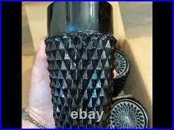 Vintage Tiara exclusive Black crystal Diamond Tumblr glassware in box