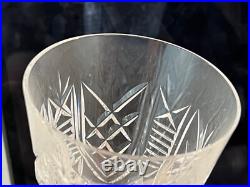 Vintage Waterford Clare Clear Glass Set of 5 Water Goblets